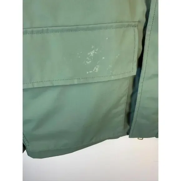 J.Crew Brunswick Rain Jacket Men’s Medium Green Hooded Water Resistant